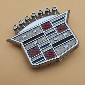 GM 1970s-1980s Cadillac Deville Seville Hub Cap Emblem Badge Logo Car # 354570